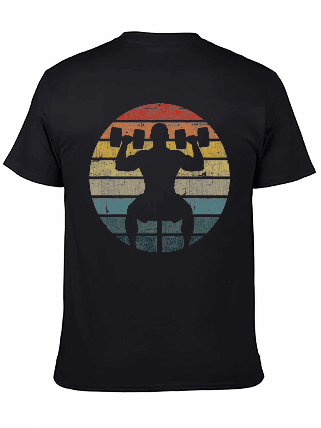 Retro Gym Workout T-Shirt - Weightlifting Design