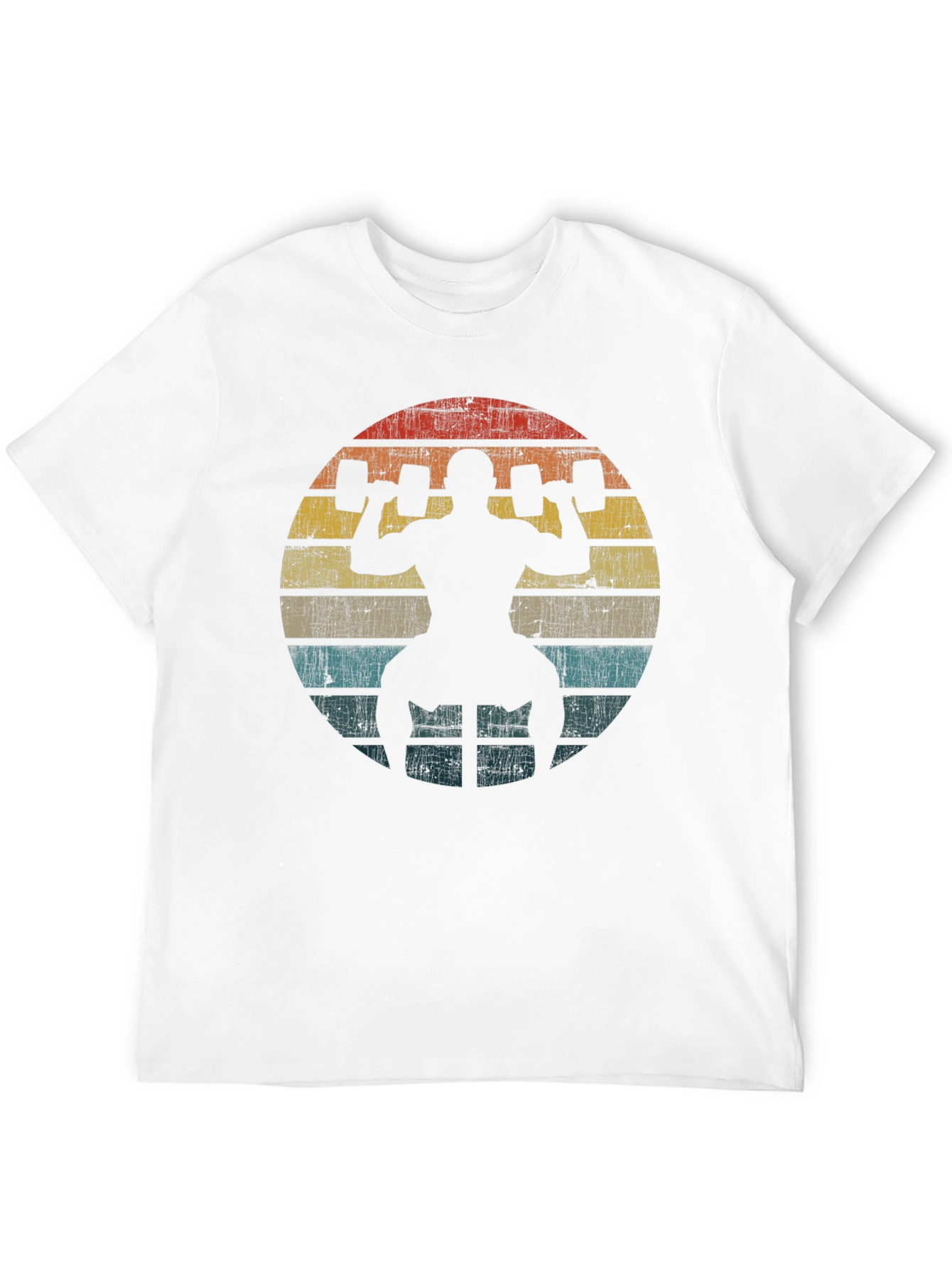Retro Gym Workout T-Shirt - Weightlifting Design