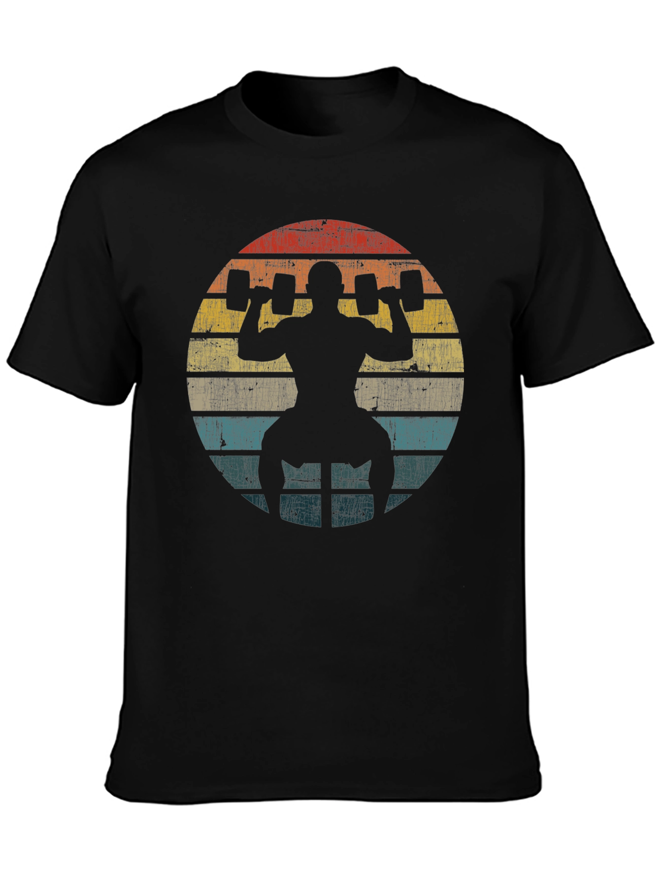 Retro Gym Workout T-Shirt - Weightlifting Design