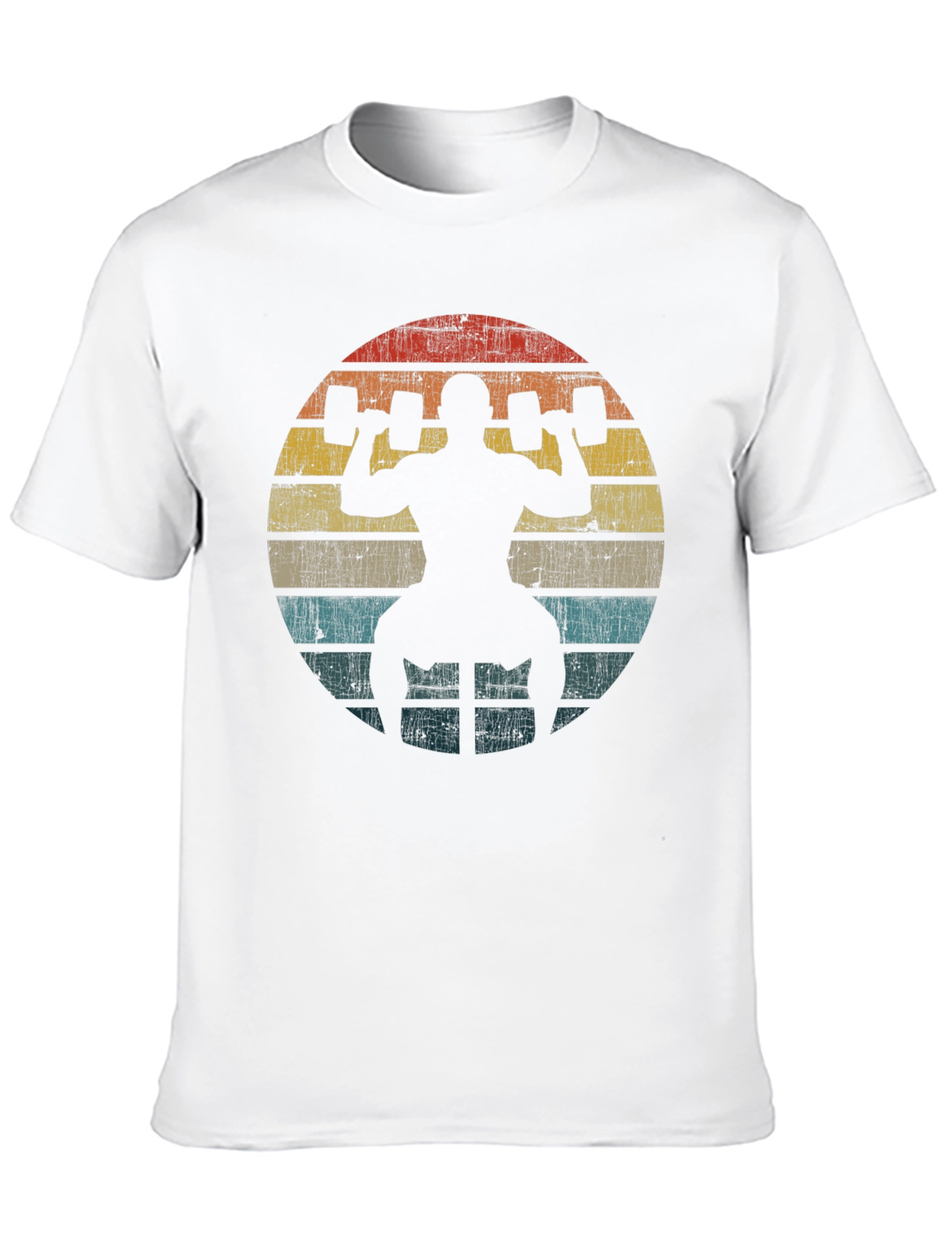 Retro Gym Workout T-Shirt - Weightlifting Design