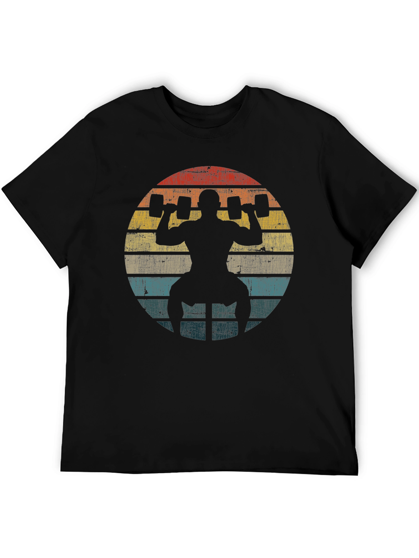 Retro Gym Workout T-Shirt - Weightlifting Design