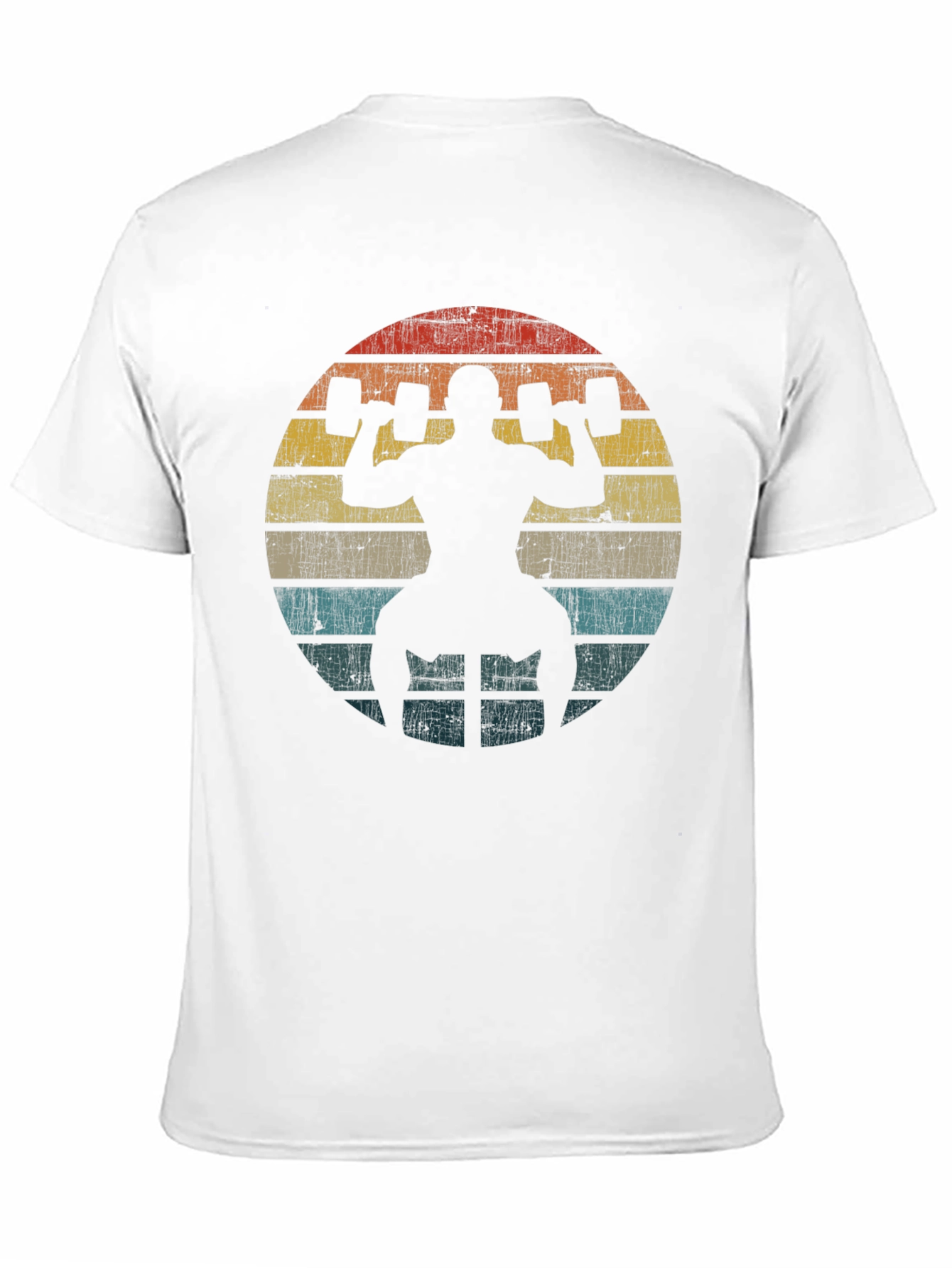 Retro Gym Workout T-Shirt - Weightlifting Design