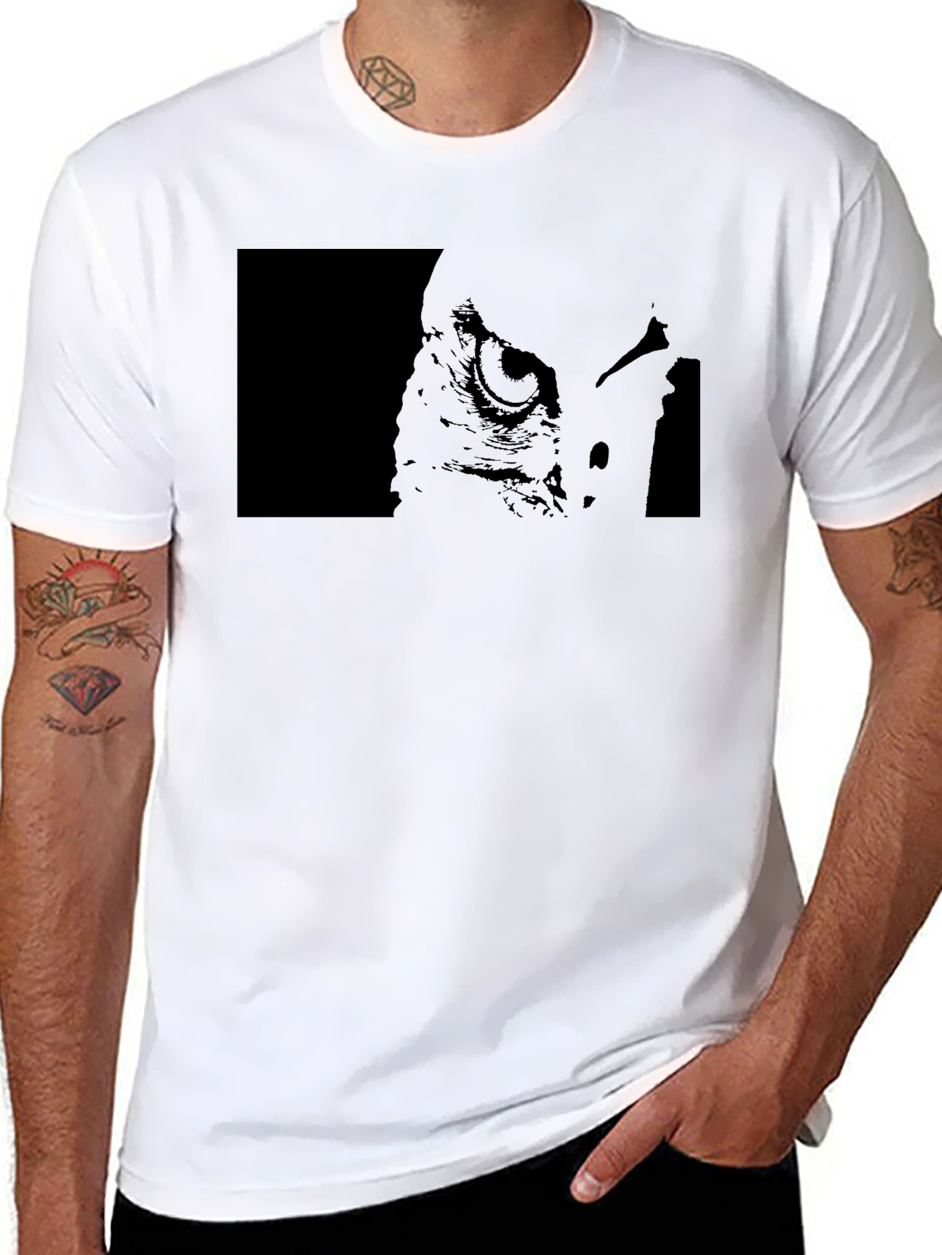Mysterious Owl Graphic Black T-Shirt