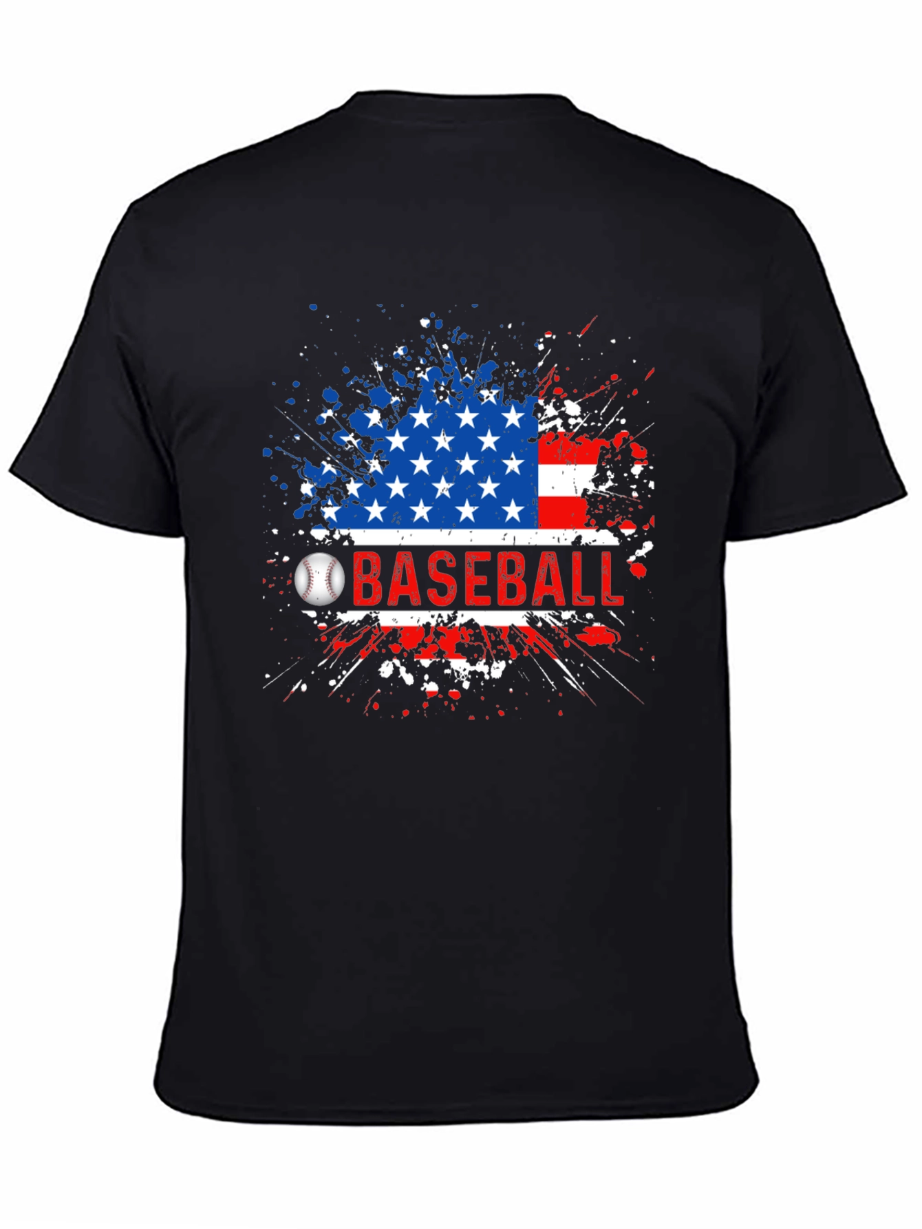 Baseball American Flag T-Shirt