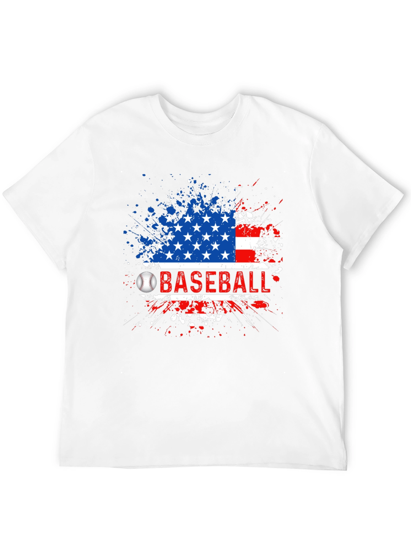 Baseball American Flag T-Shirt