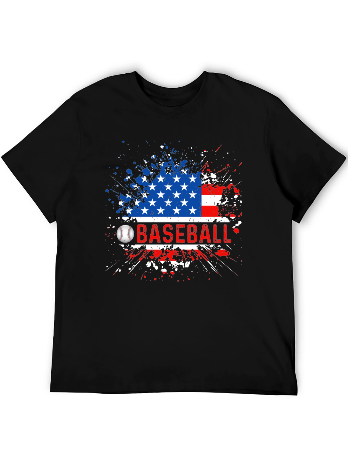 Baseball American Flag T-Shirt