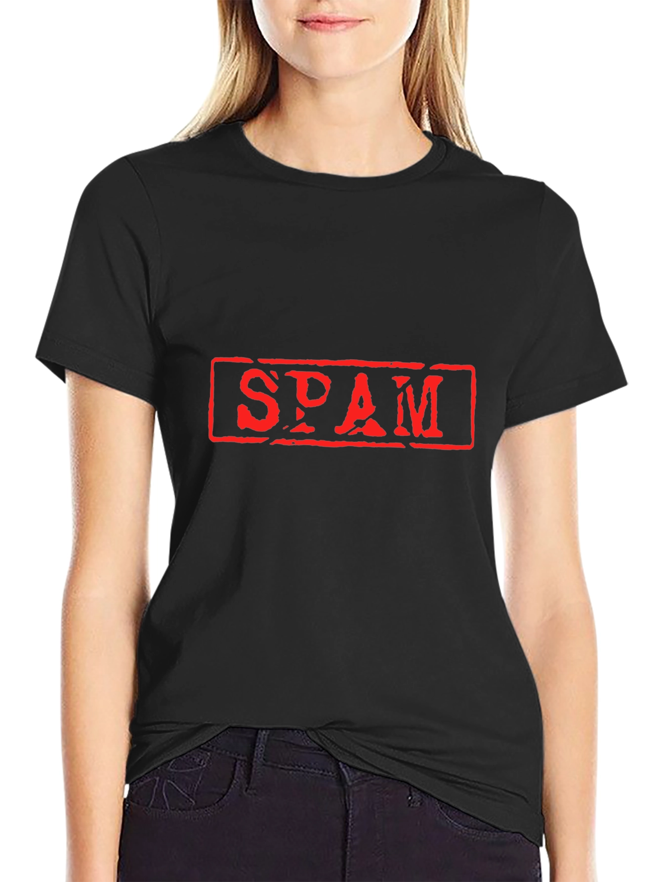Mens Black SPAM Graphic T-Shirt - Novelty Tee