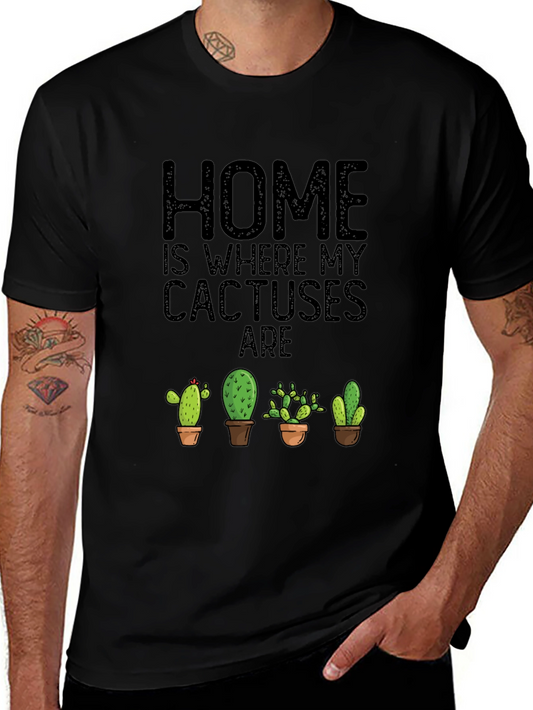Cactus Lover Black T-Shirt