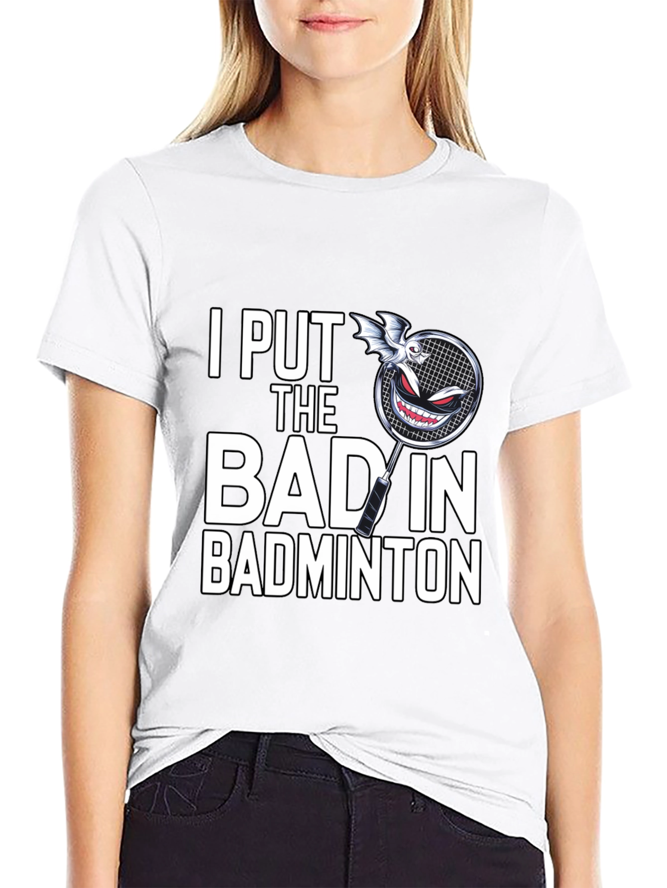 Badminton Player Funny Graphic Tee Shirt