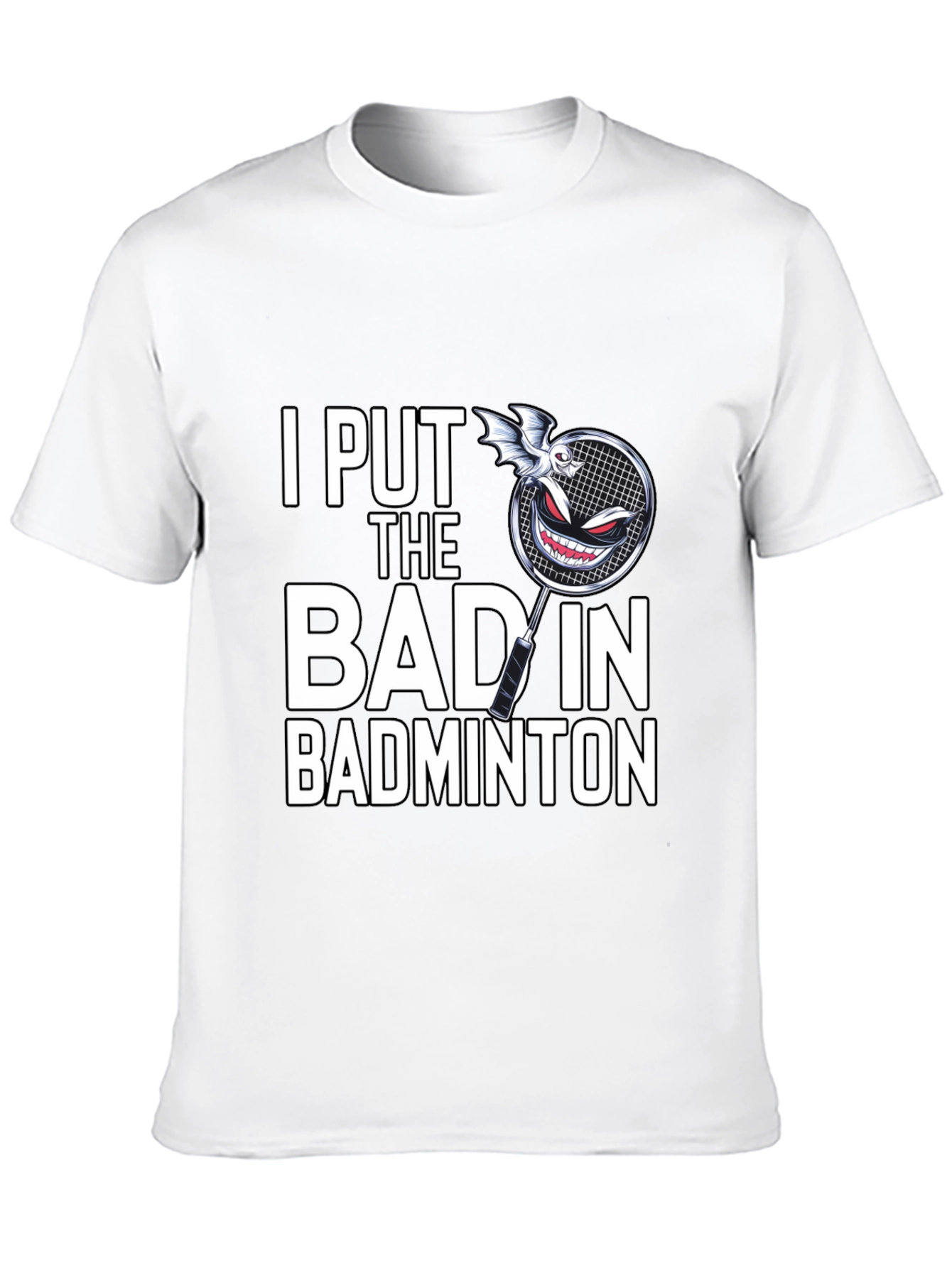 Badminton Player Funny Graphic Tee Shirt