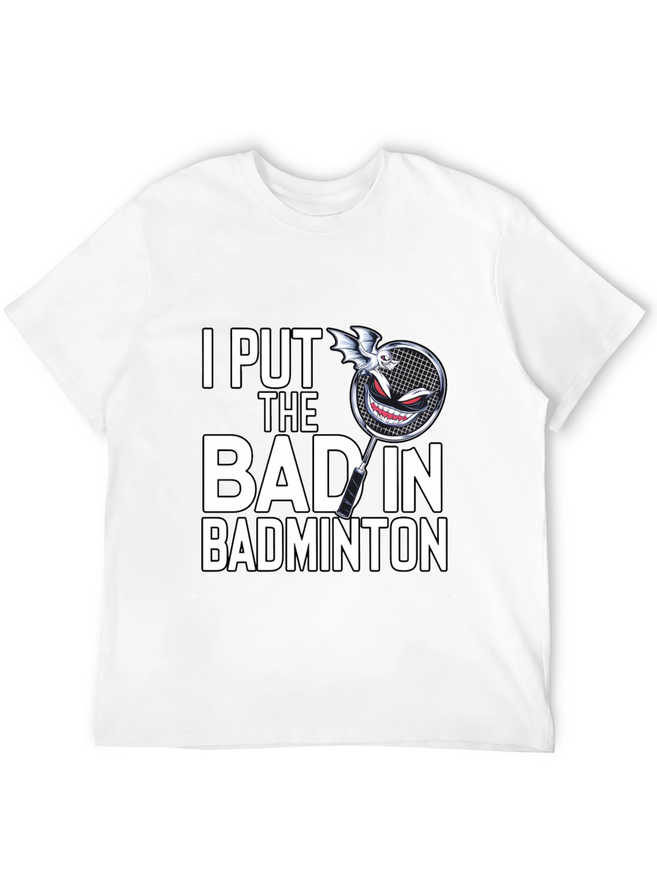 Badminton Player Funny Graphic Tee Shirt