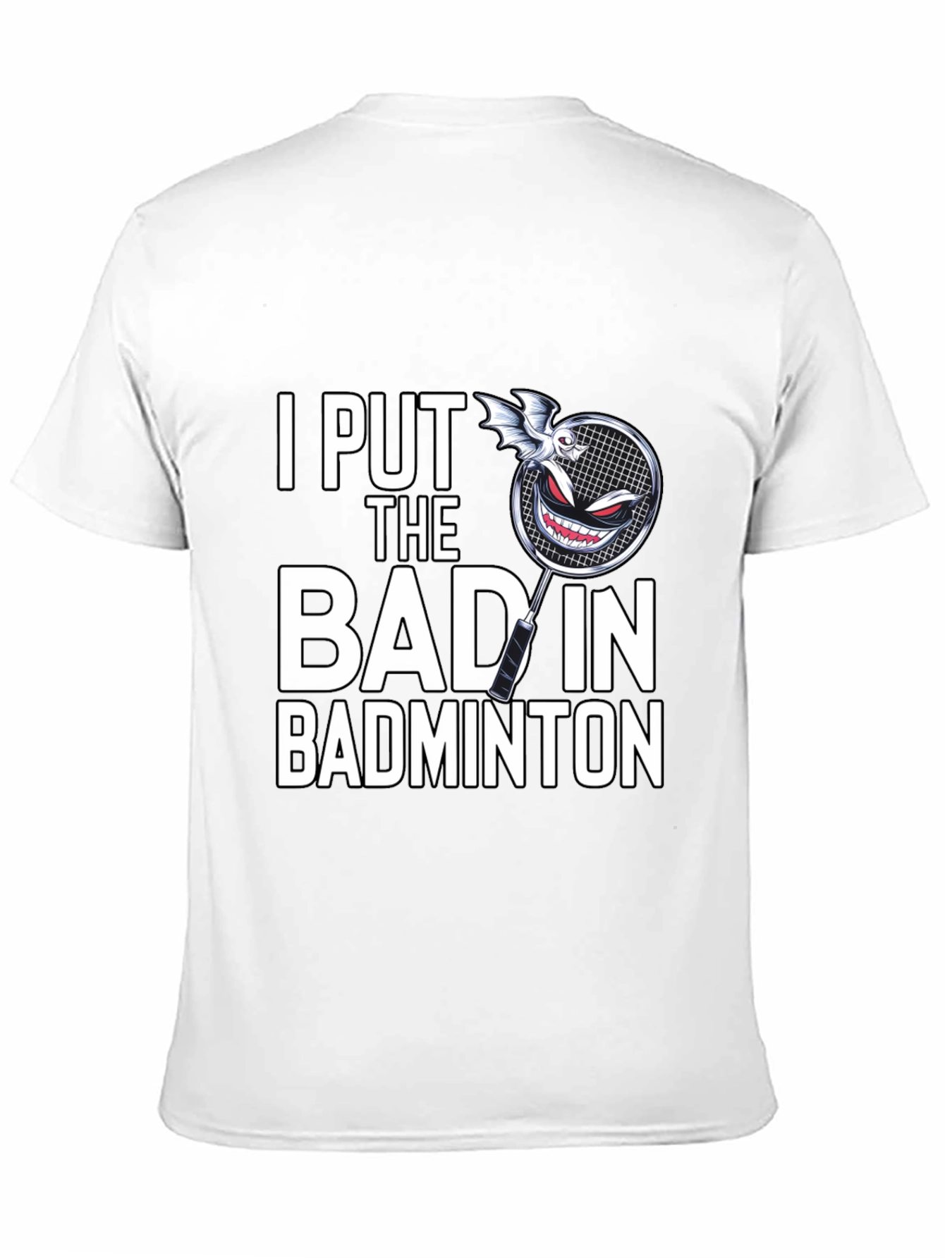 Badminton Player Funny Graphic Tee Shirt
