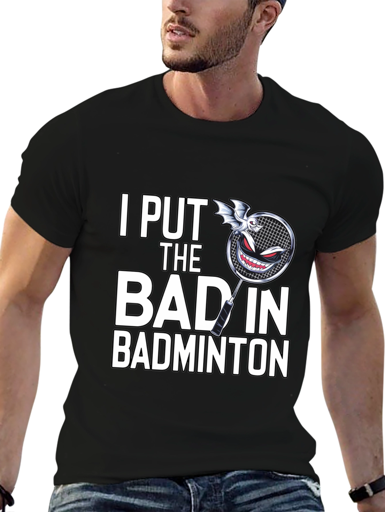 Badminton Player Funny Graphic Tee Shirt