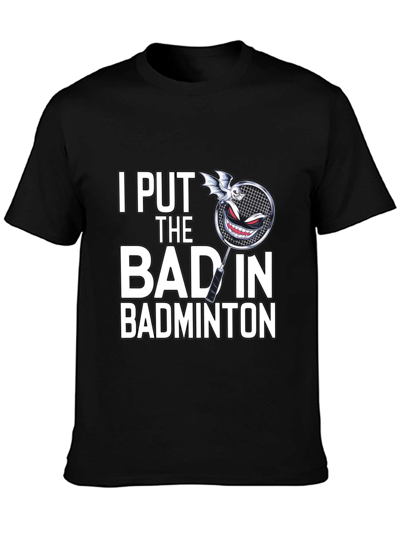 Badminton Player Funny Graphic Tee Shirt
