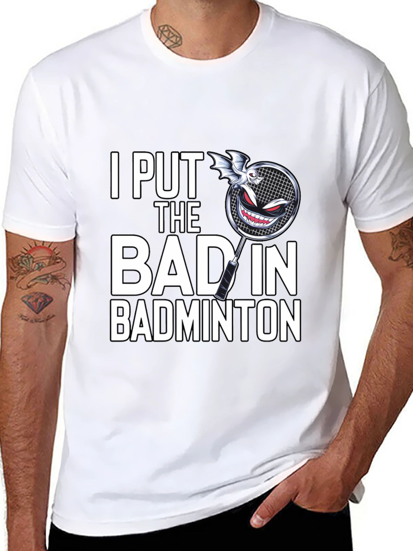 Badminton Player Funny Graphic Tee Shirt