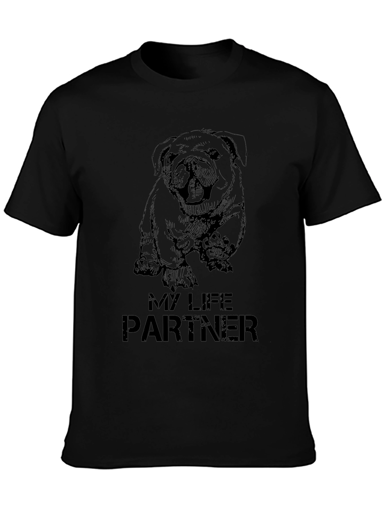 My Life Partner Dog Graphic T-Shirt