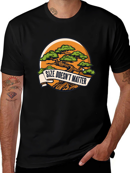 Size Doesnt Matter Bonsai Tree Graphic Tee