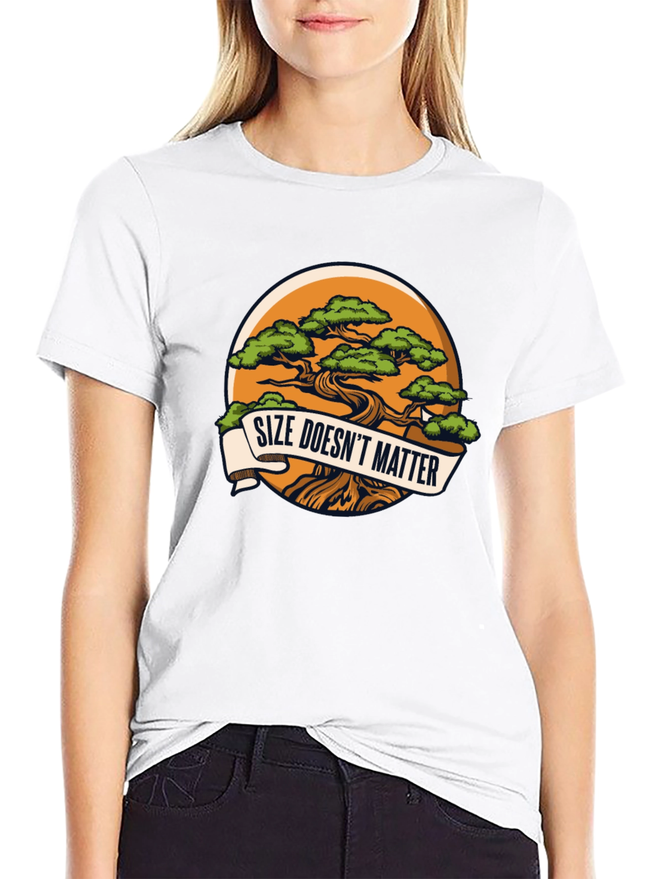 Size Doesnt Matter Bonsai Tree Graphic Tee