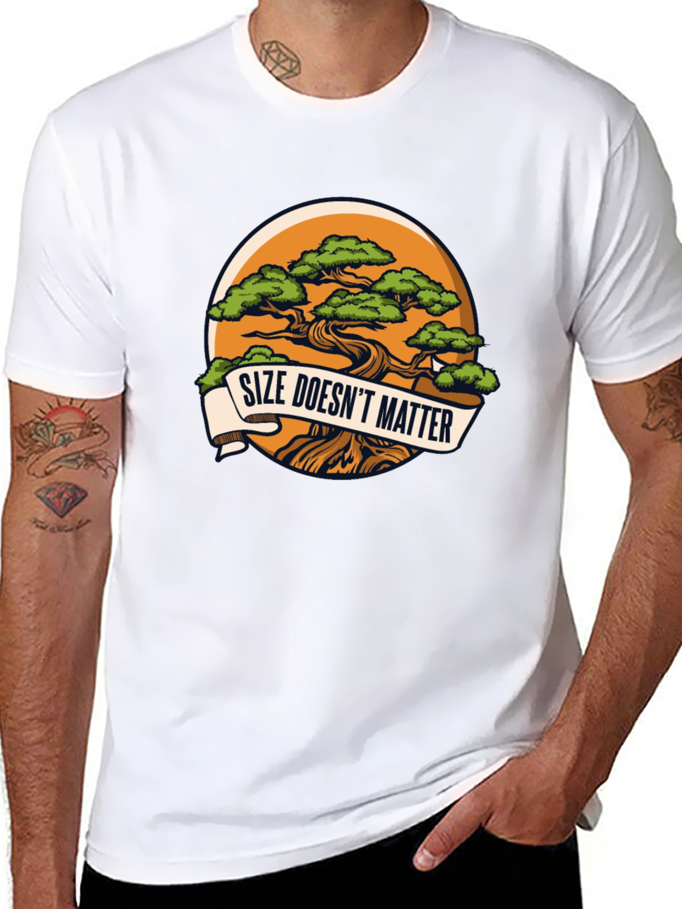 Size Doesnt Matter Bonsai Tree Graphic Tee