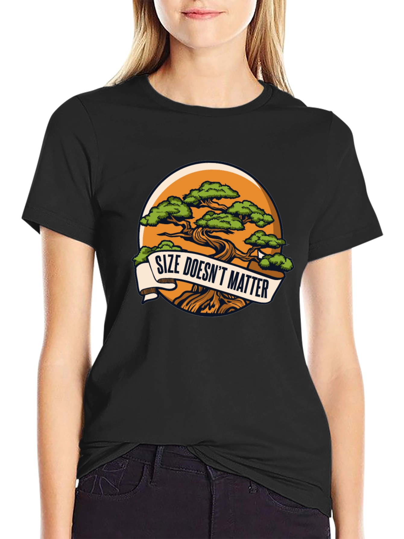 Size Doesnt Matter Bonsai Tree Graphic Tee