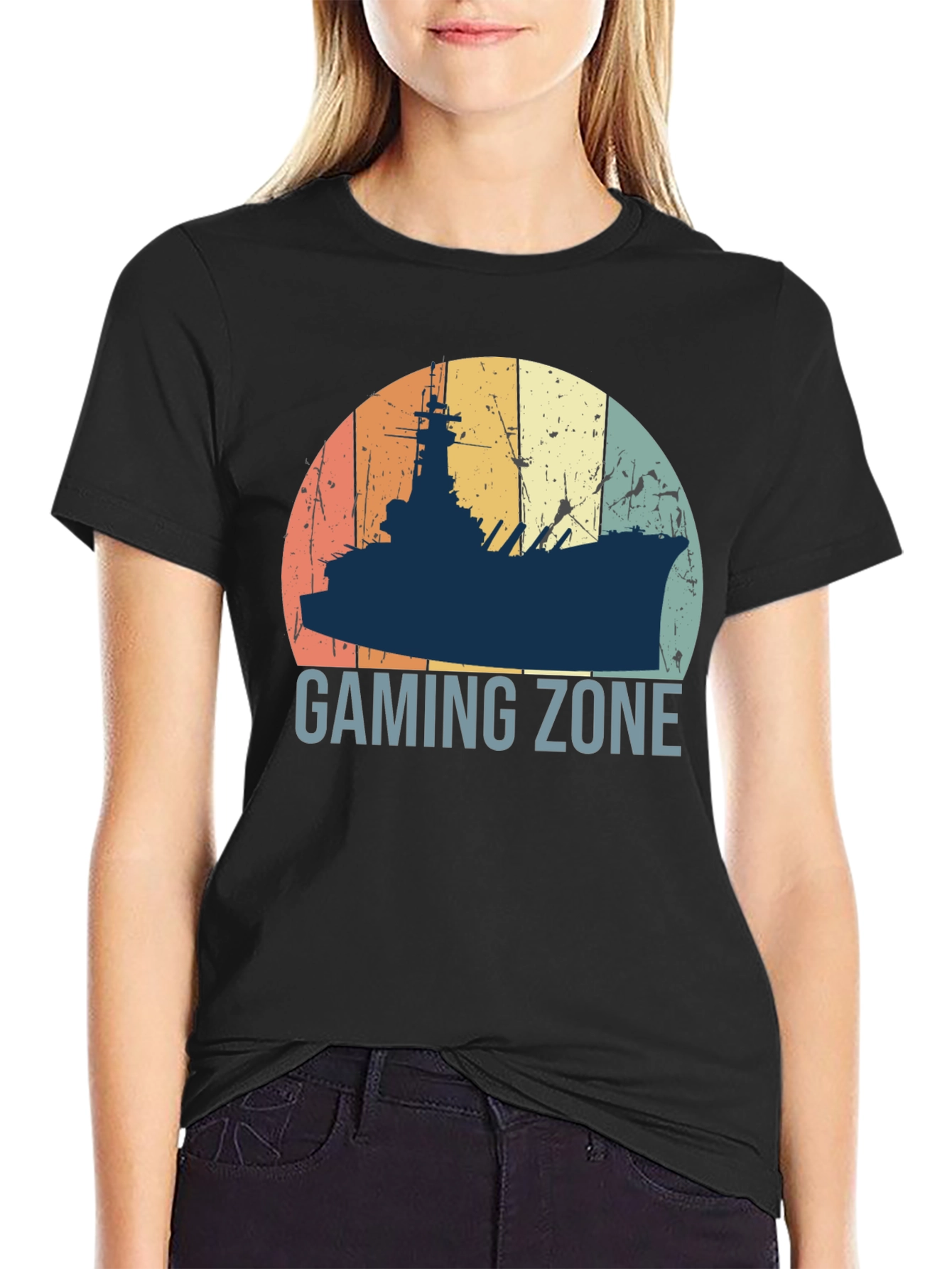 Gaming Zone Battleship T-Shirt - Retro Style