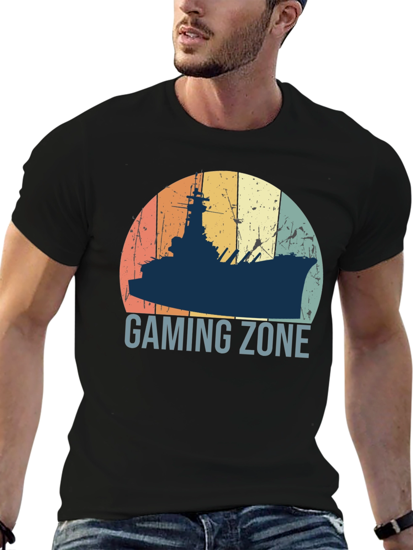 Gaming Zone Battleship T-Shirt - Retro Style