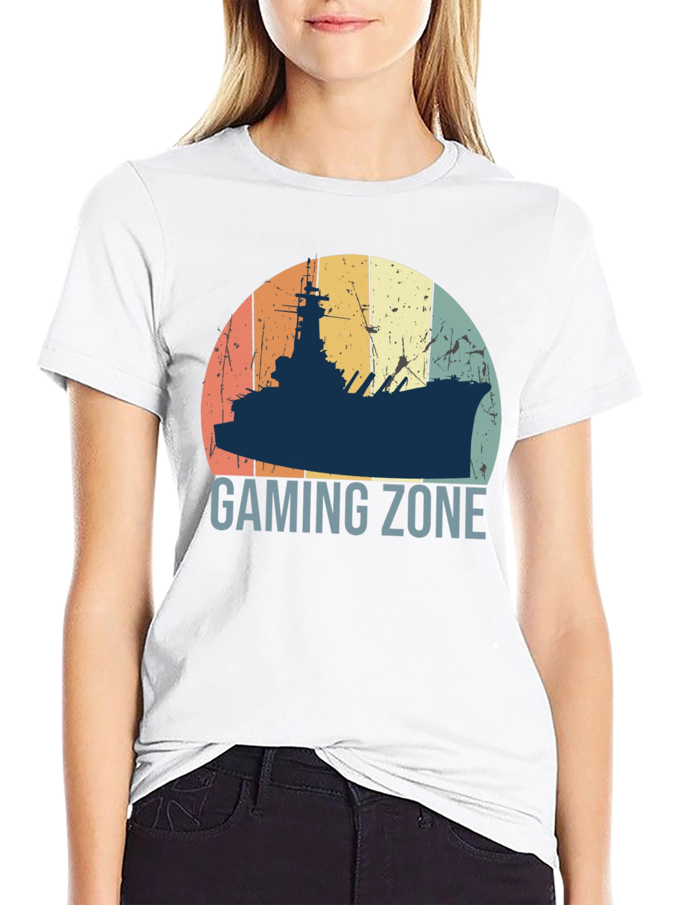 Gaming Zone Battleship T-Shirt - Retro Style