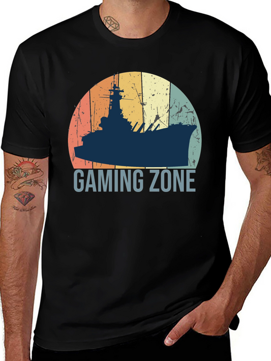 Gaming Zone Battleship T-Shirt - Retro Style