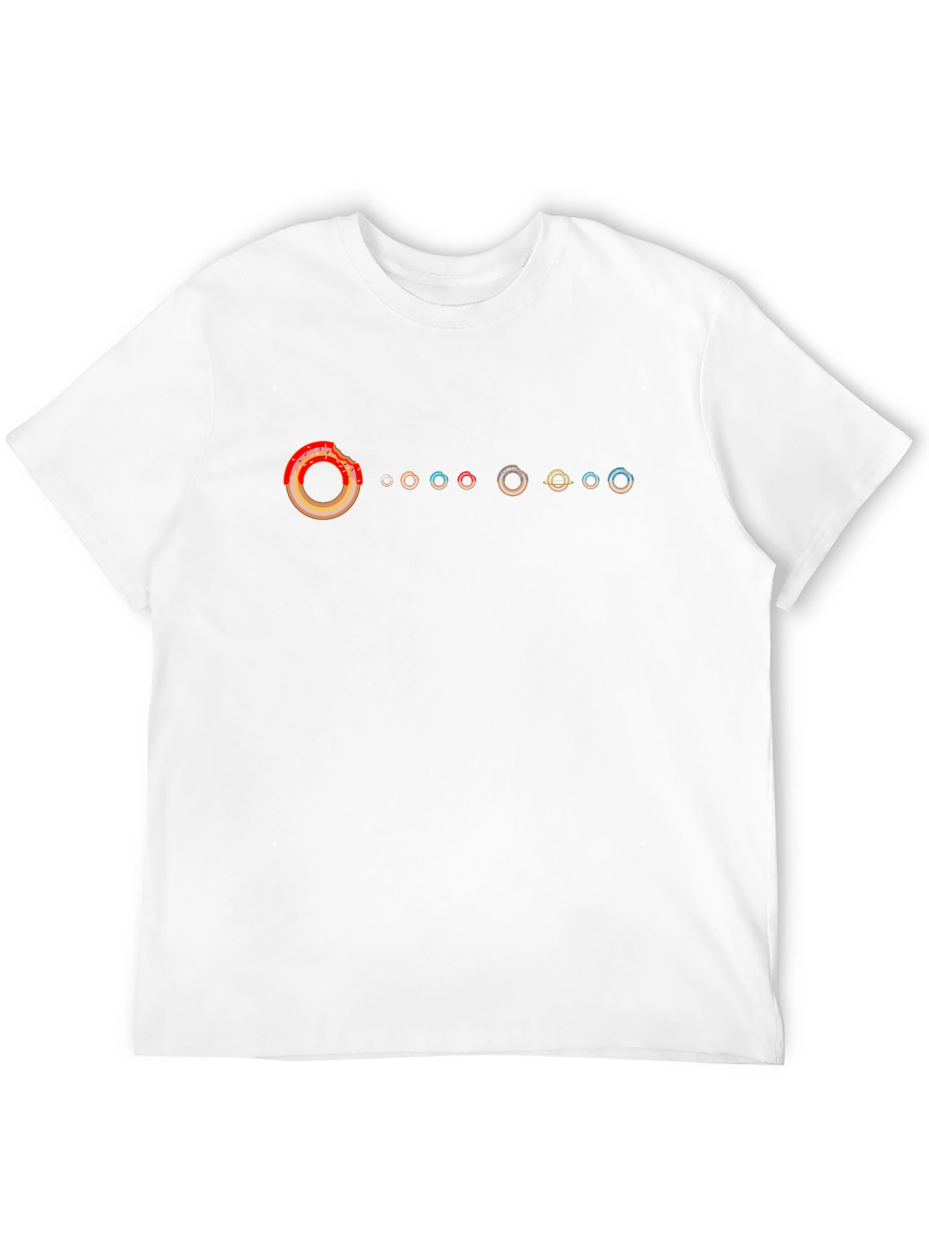 Donut Solar System Black T-Shirt