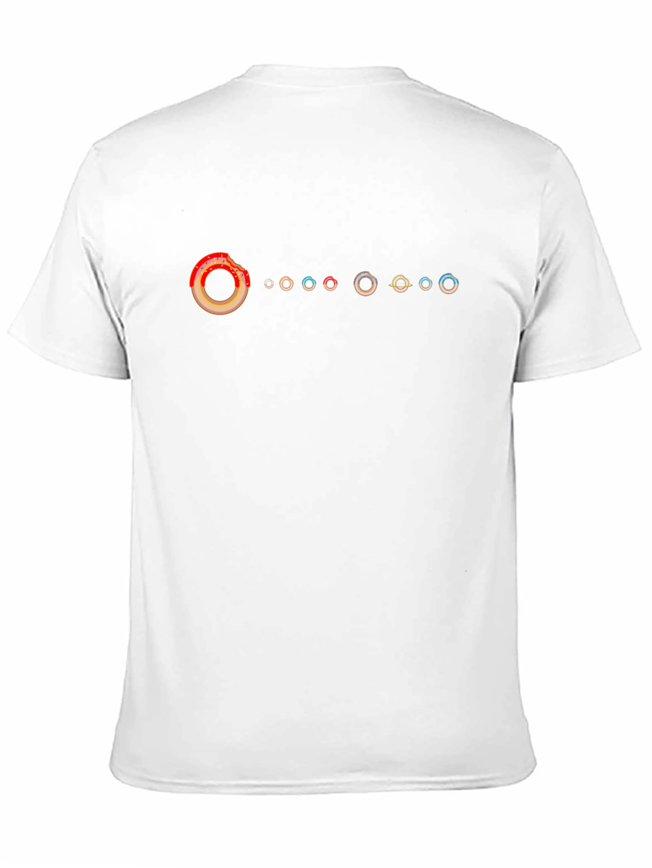 Donut Solar System Black T-Shirt