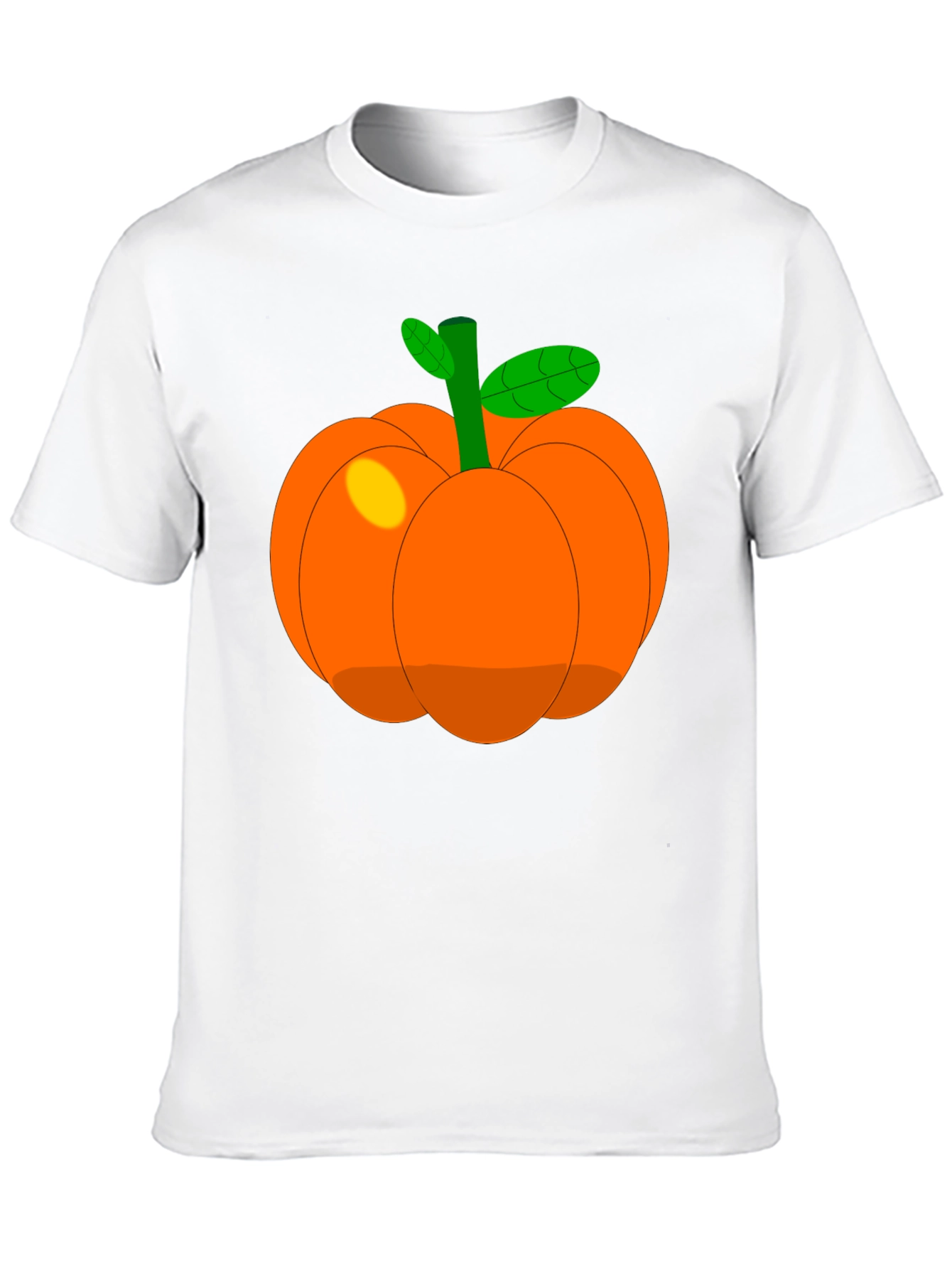Whimsical Pumpkin Graphic T-Shirt - Black