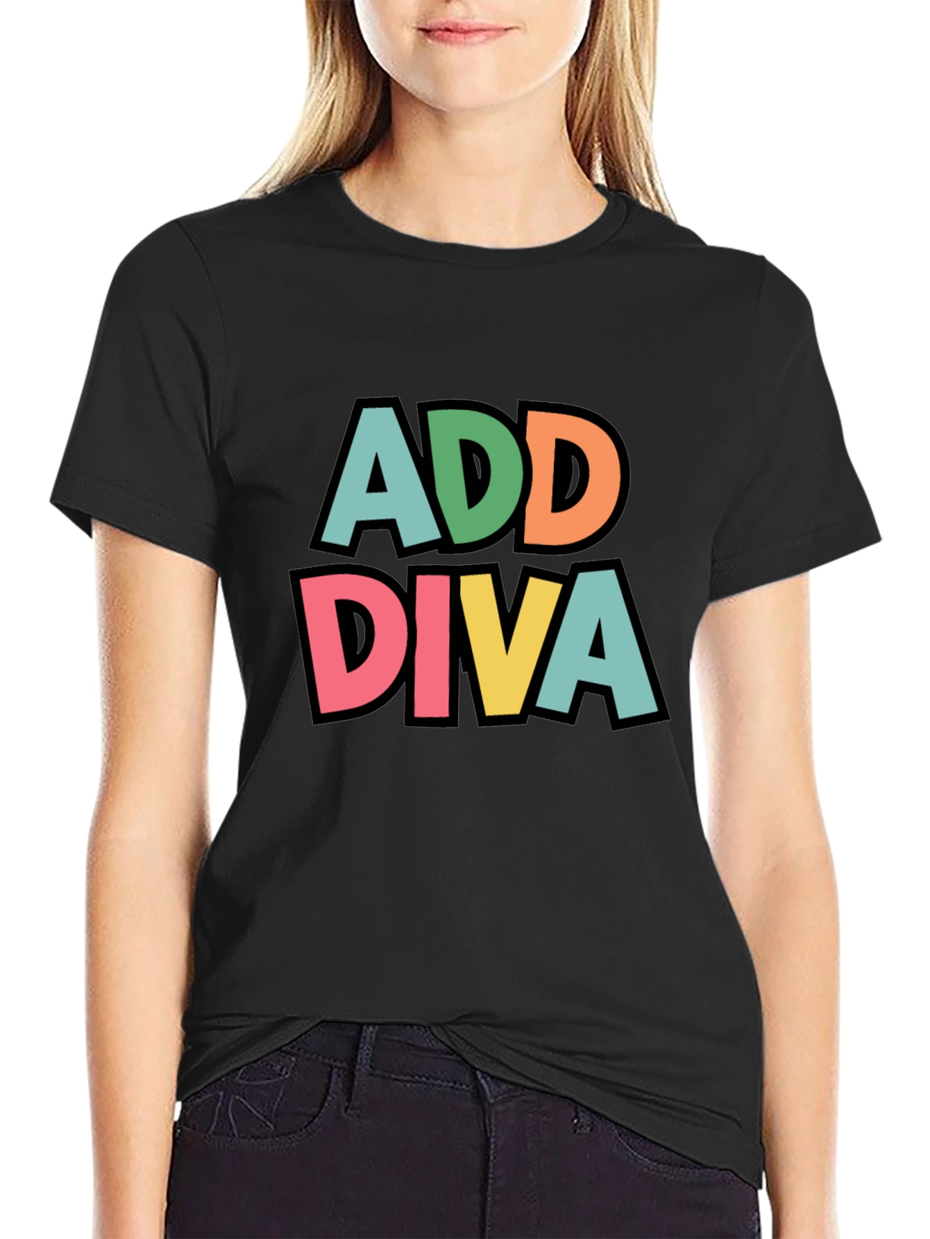 Add Diva Graphic Tee - Black T-Shirt