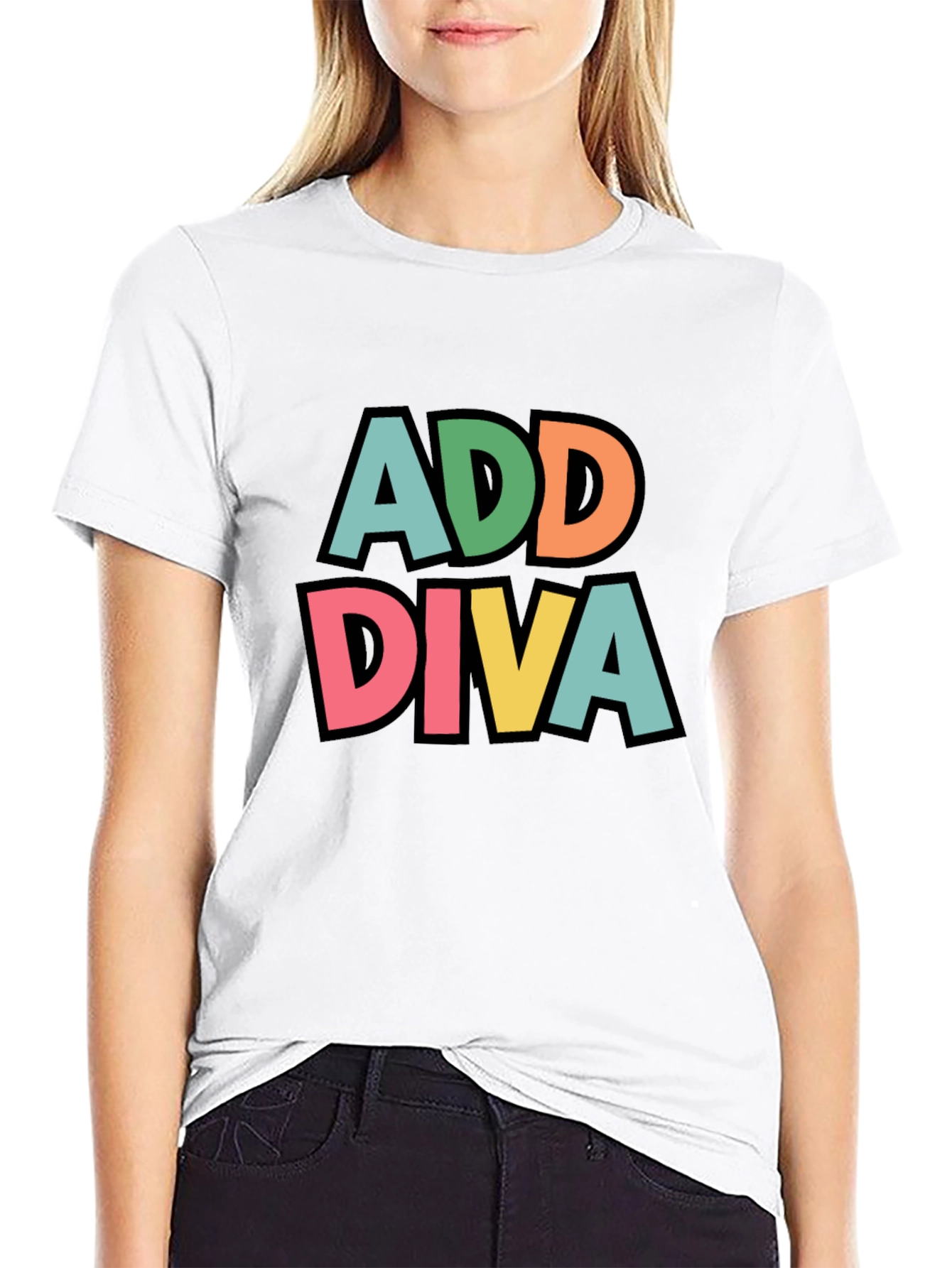 Add Diva Graphic Tee - Black T-Shirt