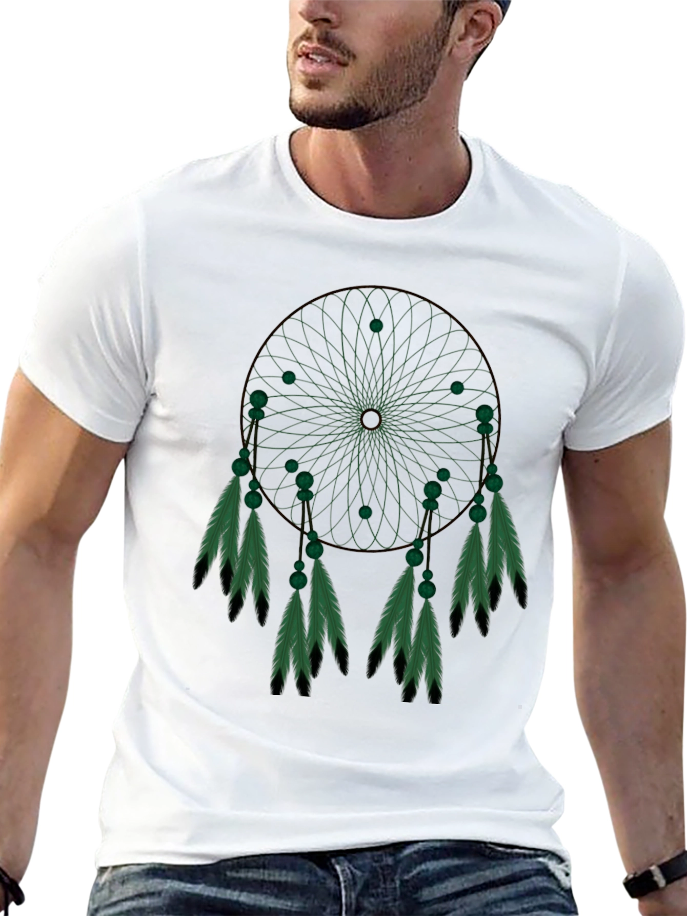 Dreamcatcher Graphic Tee - Black Cotton Blend