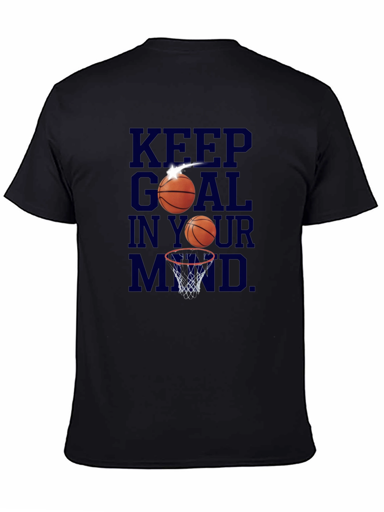 Keep Goal in Your Mind Black Graphic Tee