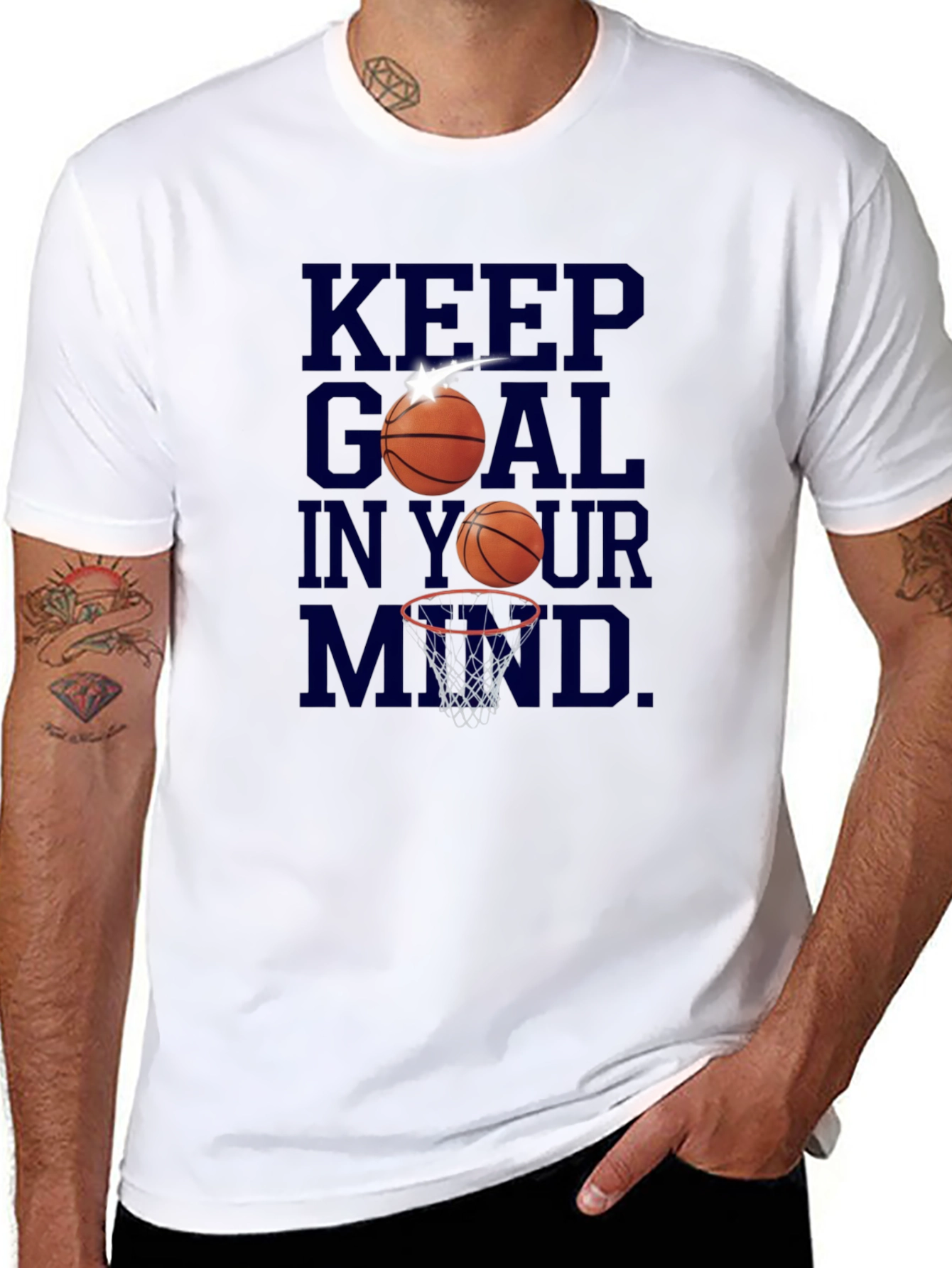 Keep Goal in Your Mind Black Graphic Tee