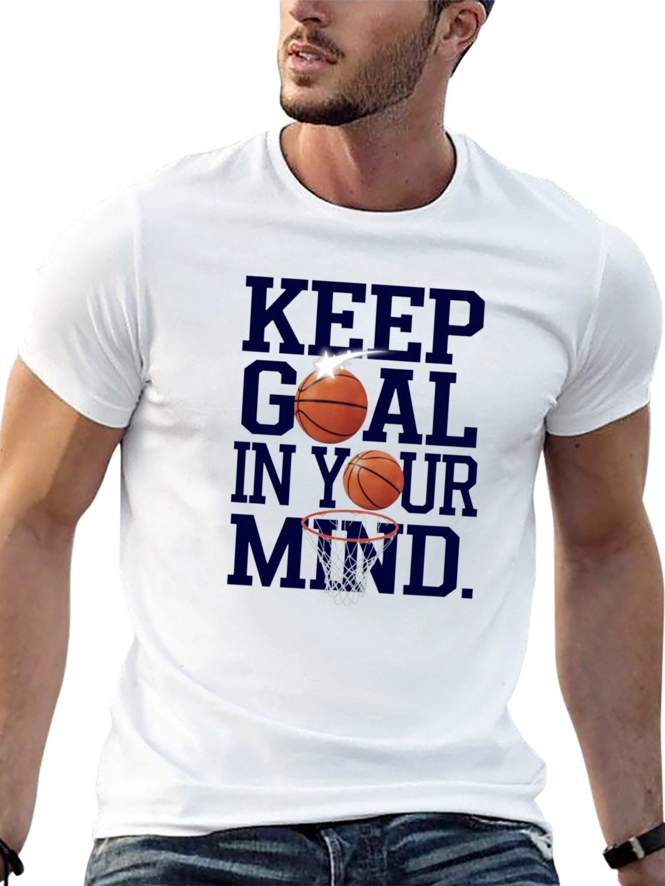 Keep Goal in Your Mind Black Graphic Tee