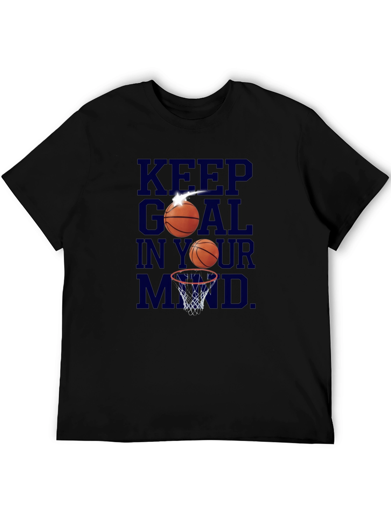 Keep Goal in Your Mind Black Graphic Tee