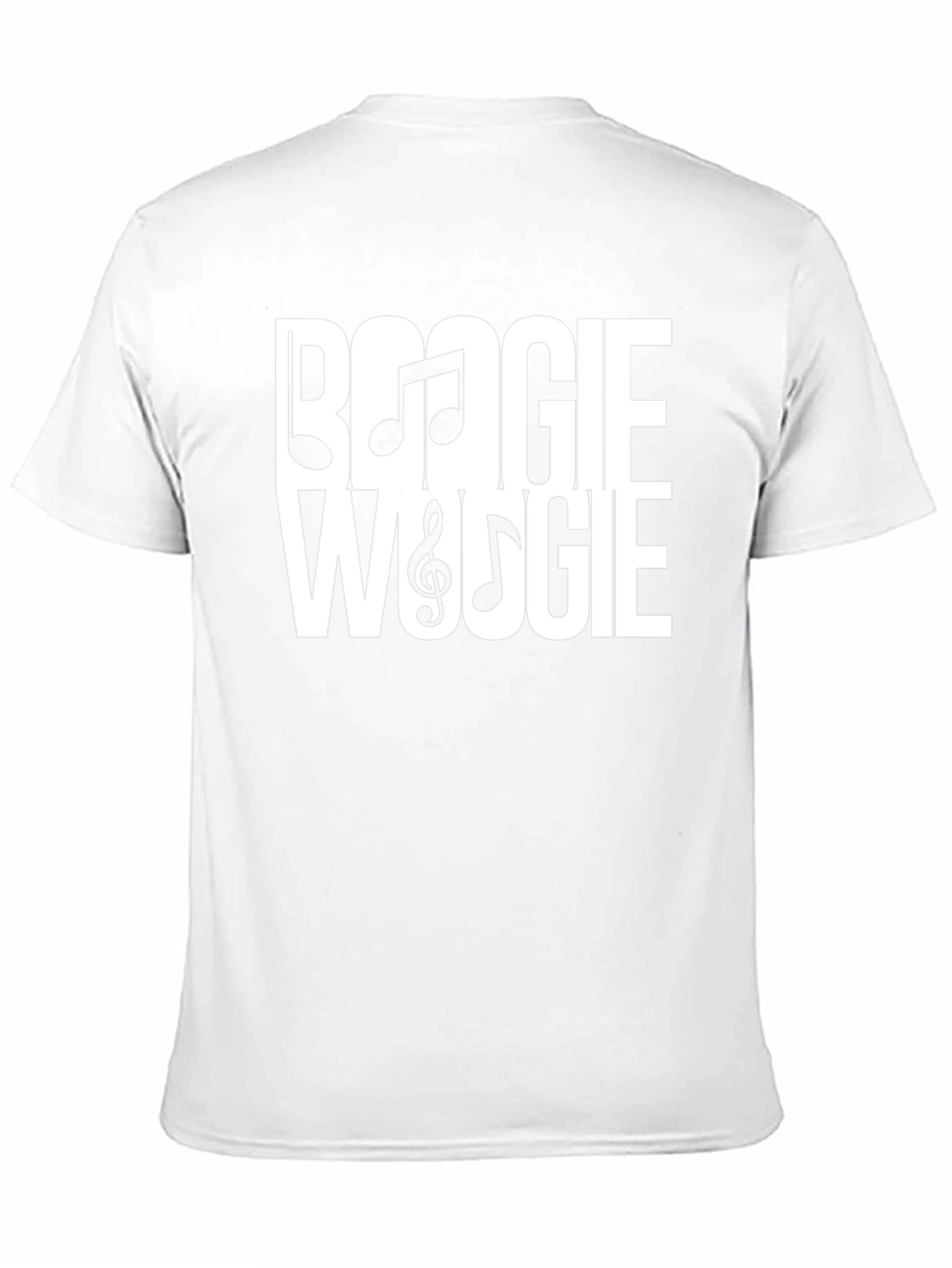 Boogie Woogie Music Notes T-Shirt - Black
