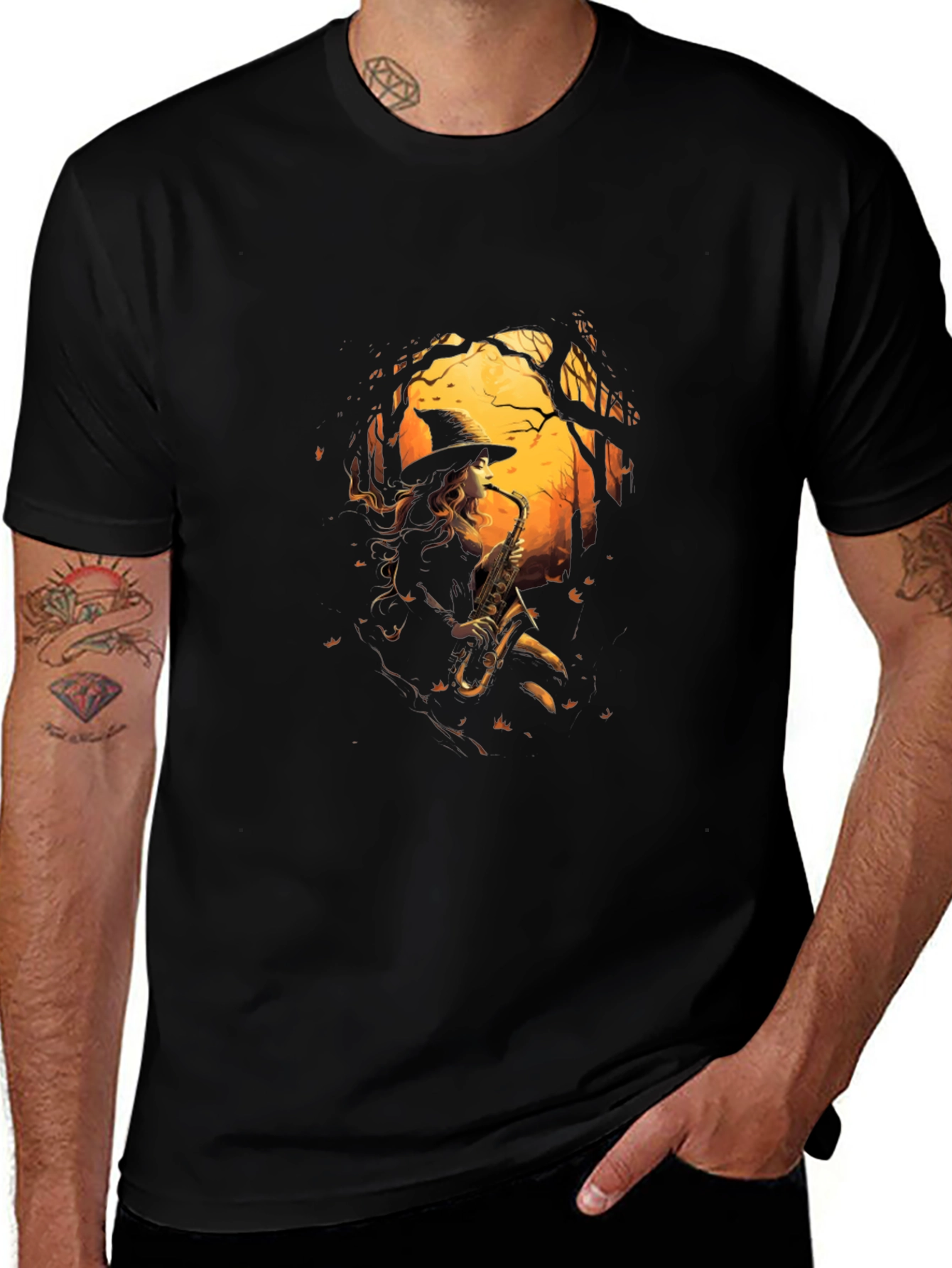 Witch Saxophone Player T-Shirt