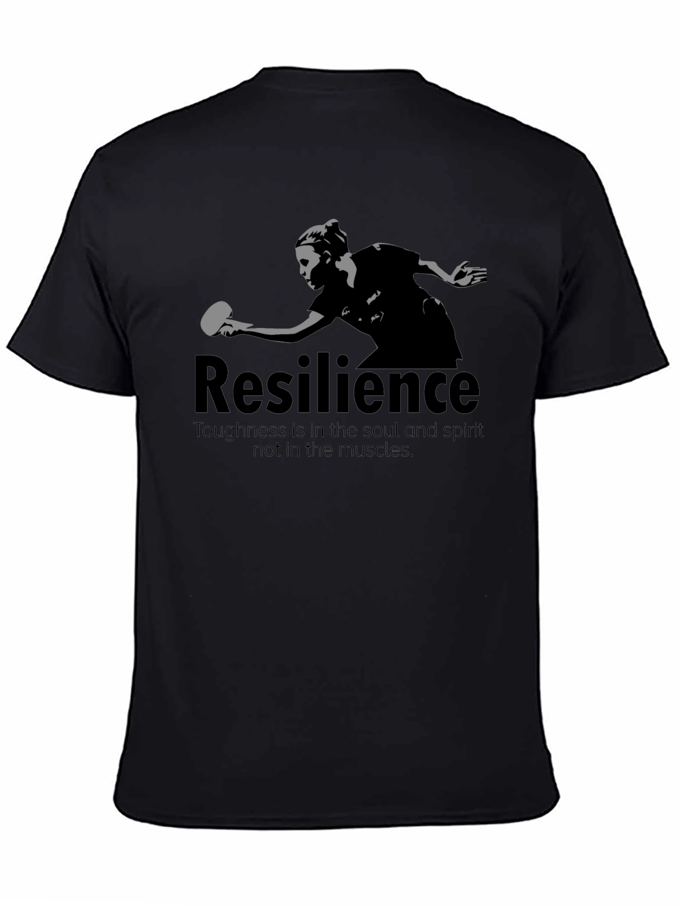 Resilience Table Tennis Graphic Tee - Black
