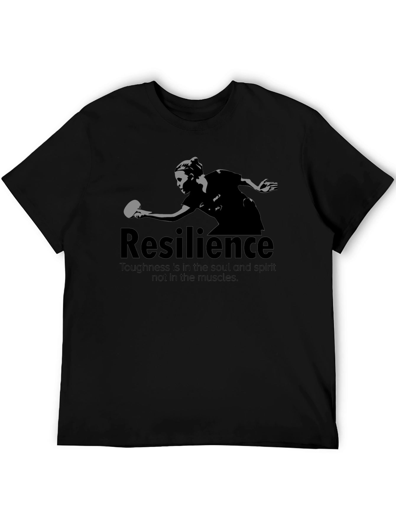 Resilience Table Tennis Graphic Tee - Black