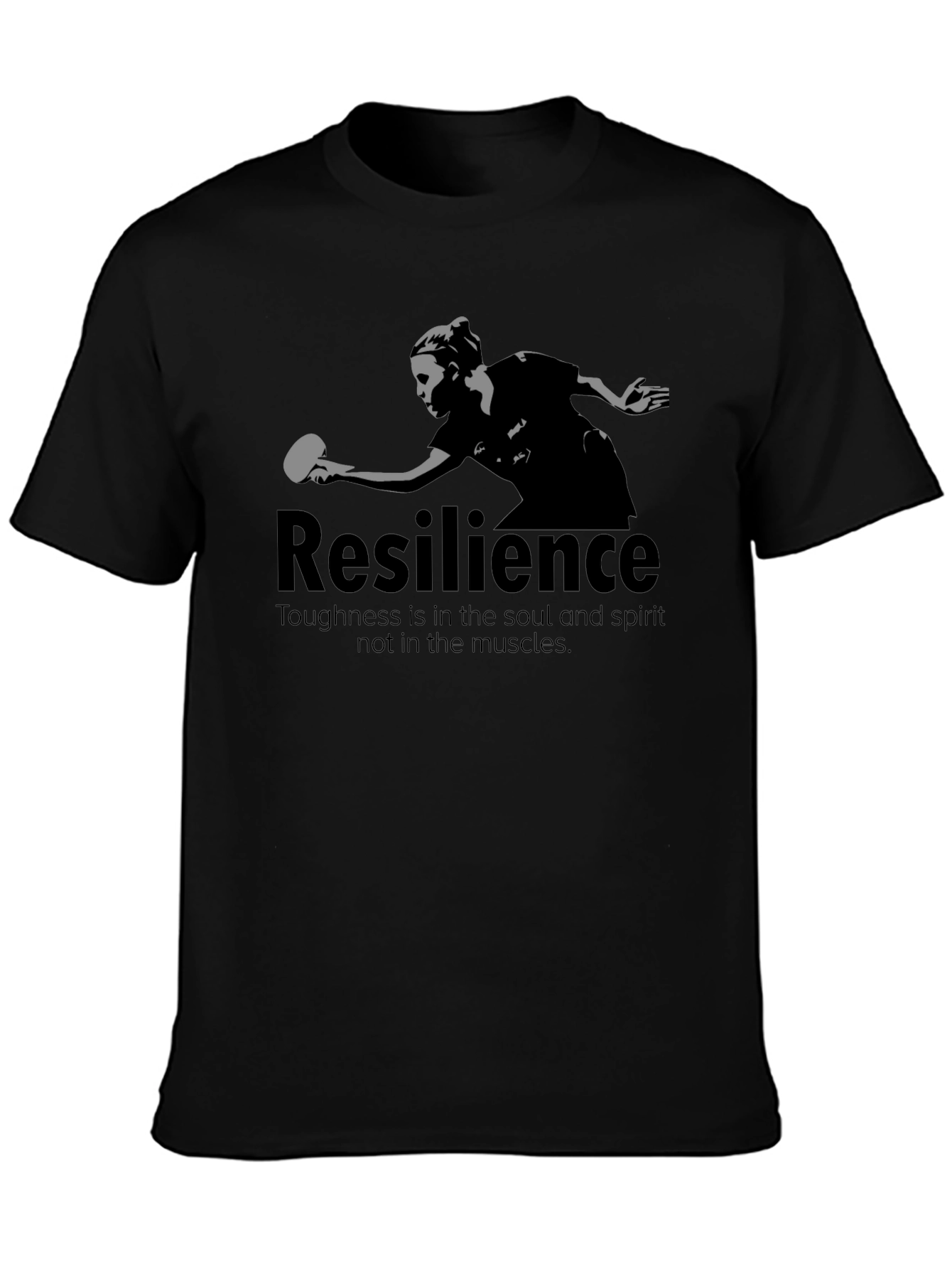 Resilience Table Tennis Graphic Tee - Black