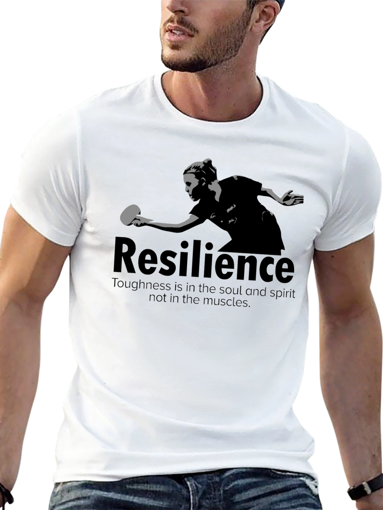 Resilience Table Tennis Graphic Tee - Black