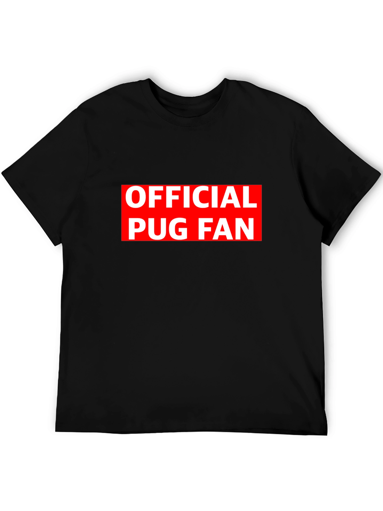 Official Pug Fan Black T-Shirt