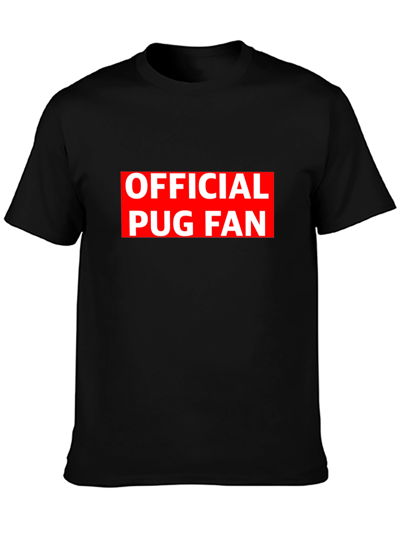Official Pug Fan Black T-Shirt