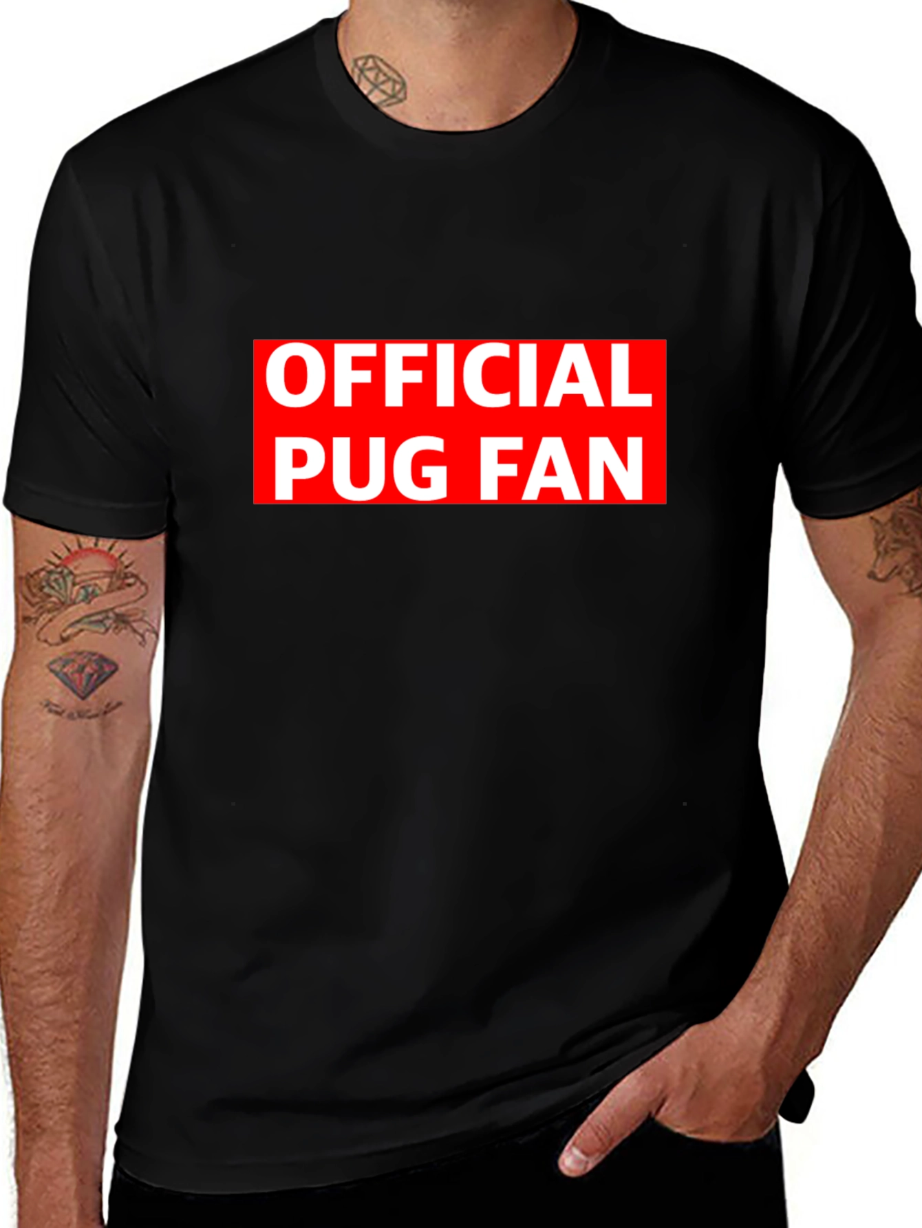 Official Pug Fan Black T-Shirt