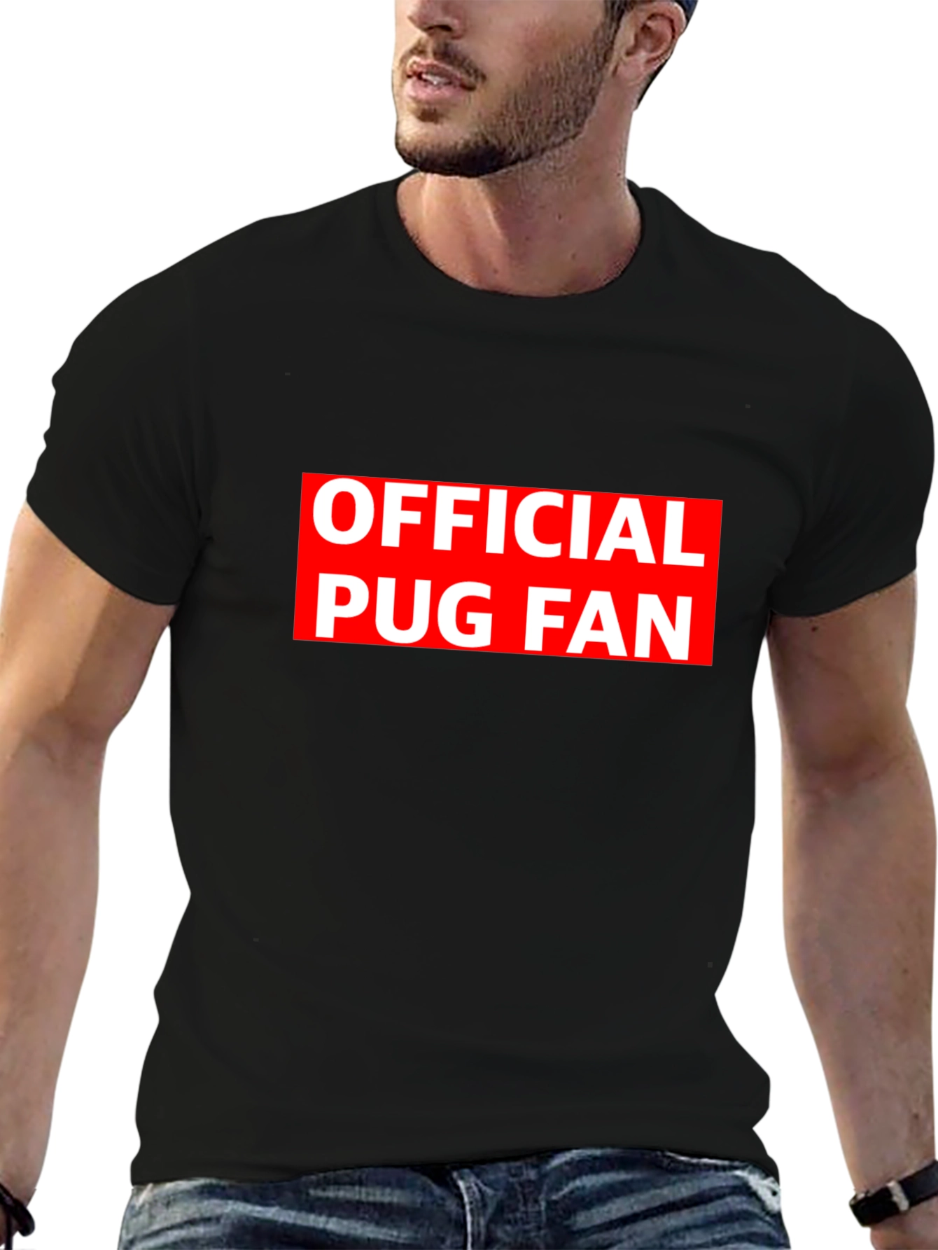 Official Pug Fan Black T-Shirt
