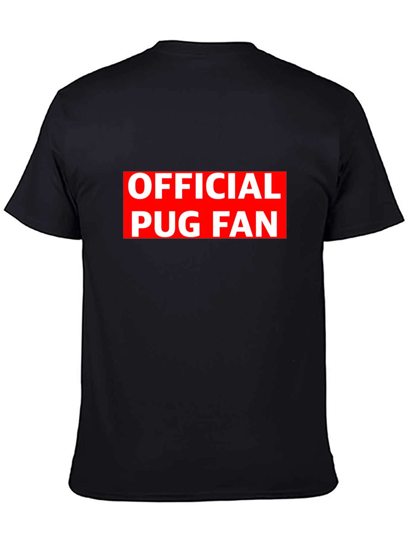 Official Pug Fan Black T-Shirt