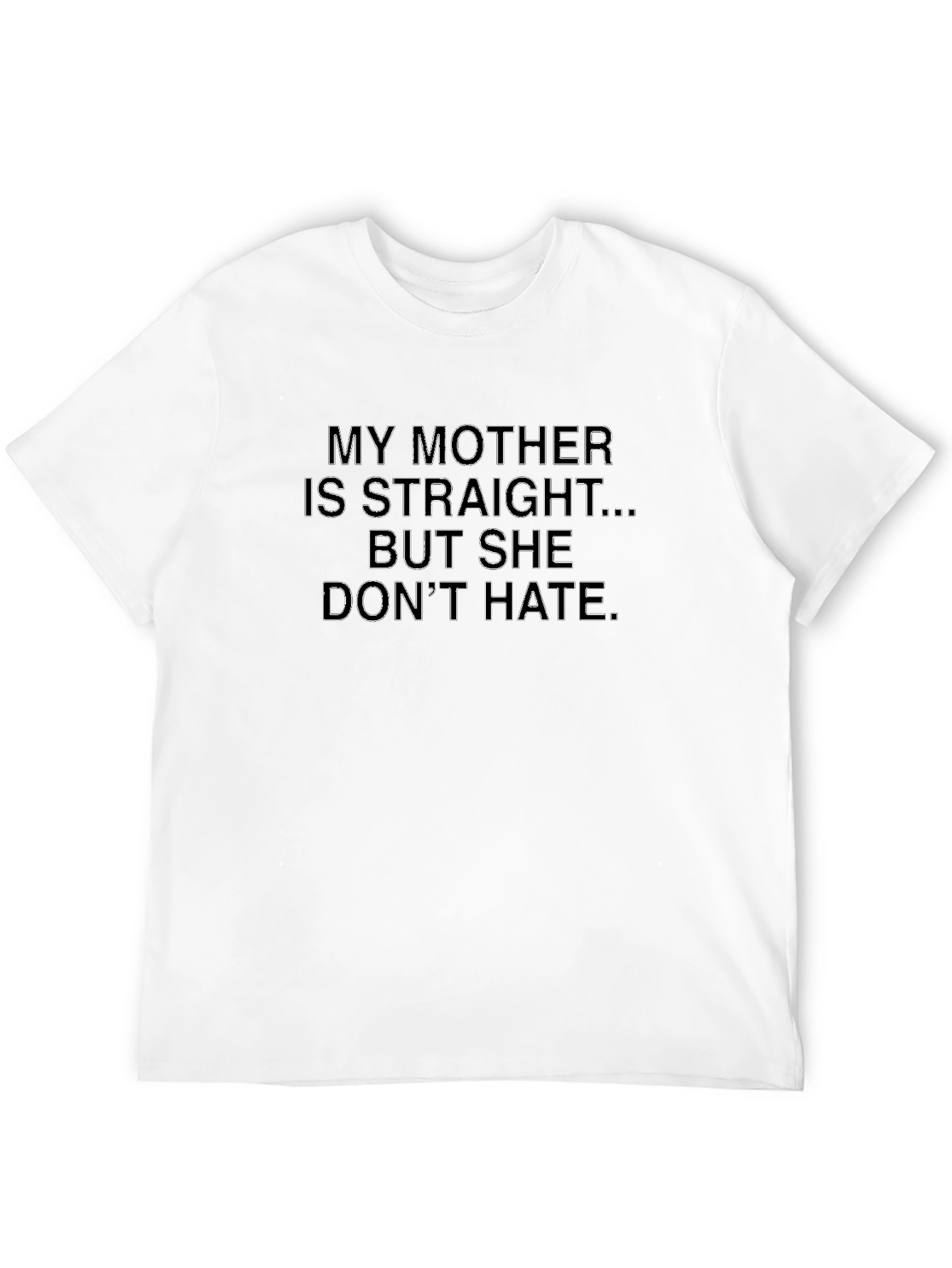 My Mother is Straight Graphic Tee - Black